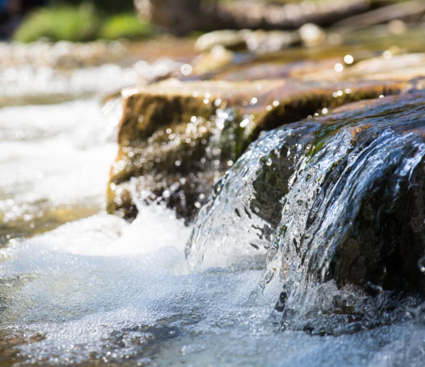 river flowing over rocks