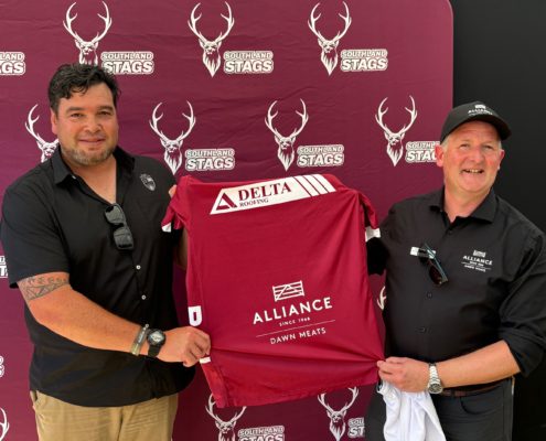 Rugby Southland from left Hua Tamariki CEO Rugby Southland and Alliance CEO Niall Browne 002